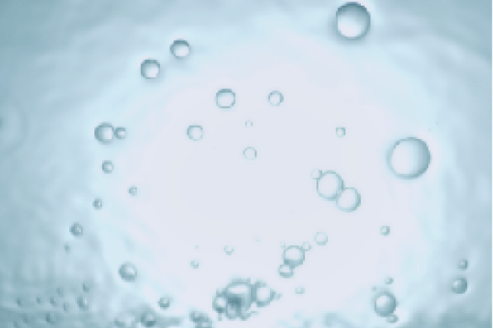 微細な大小のバブル